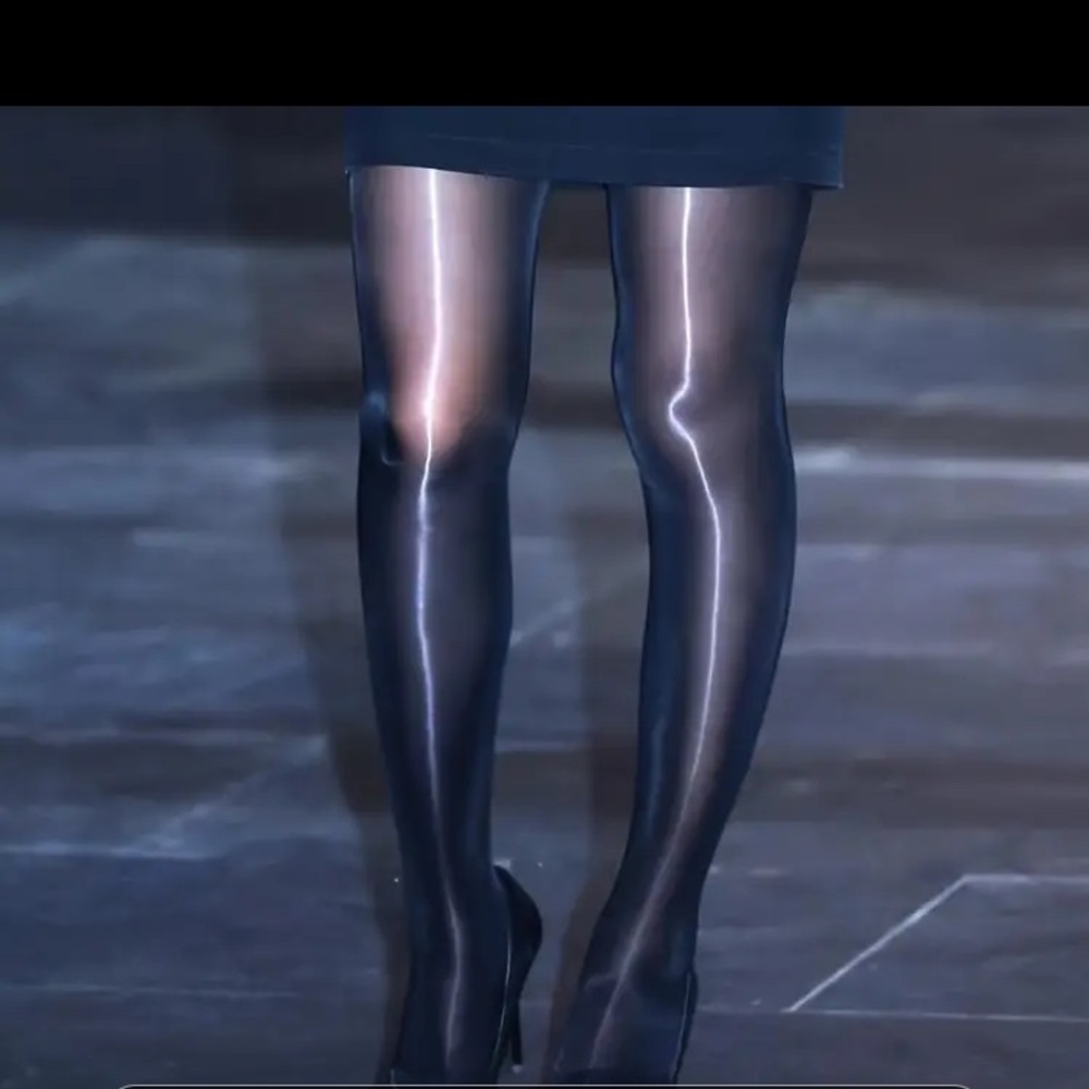 Elegant Sheer Pantyhose for Women - High Rise, Oil Shine Finish, Nylon & Elastan